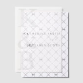 Moderne Monogram Minimalistische Overlay Wedding Vellum Uitnodigingen (Offset (Uitnodiging))