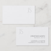 Moderne Monogram Minimalistische Professionele Sja Visitekaartje (Voorkant / Achterkant)