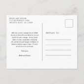 Moderne monogram minimalistische weddenschappen aankondigingskaart (Achterkant)