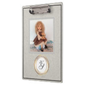 Moderne Monogram Modieuze Doll Klembord (Links)