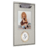 Moderne Monogram Modieuze Doll Klembord (Rechts)