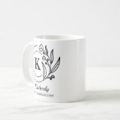 Moderne Monogram Moederdag Collega Baas Op Maat Koffiemok (Voorkant links)
