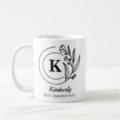 Moderne Monogram Moederdag Collega Baas Op Maat Koffiemok (Links)
