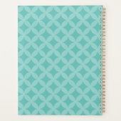 Moderne monogram monogram van Elegant Mint Circle Planner (Achterkant)