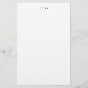 Moderne Monogram Monogrammen Eenvoudige Naam Briefpapier