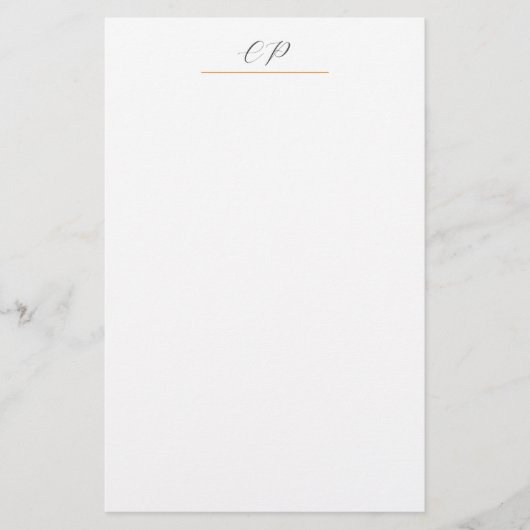 Moderne Monogram Monogrammen Eenvoudige Naam Briefpapier (Voorkant)