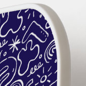 Moderne monogram naadloze vormen pickleball paddle (Links Detail)