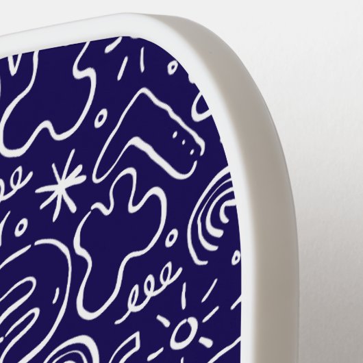 Moderne monogram naadloze vormen pickleball paddle (Links Detail)