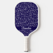 Moderne monogram naadloze vormen pickleball paddle (Achterkant)
