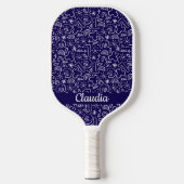 Moderne monogram naadloze vormen pickleball paddle (Voorkant)
