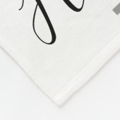 Moderne monogram naam 14 Foto Collage White Fleece (Hoek)