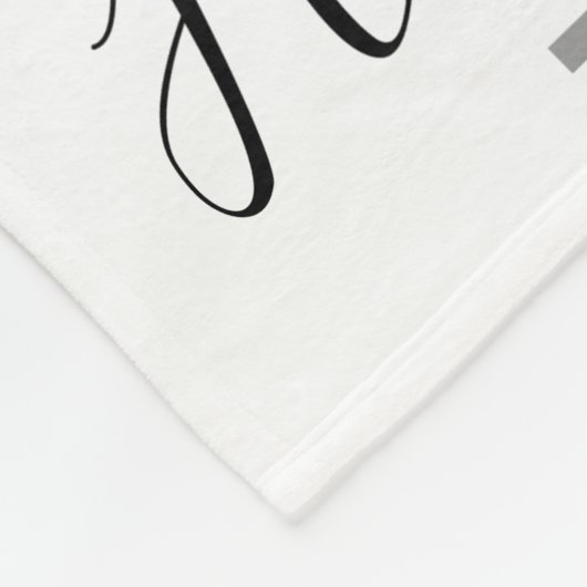 Moderne monogram naam 14 Foto Collage White Fleece (Hoek)