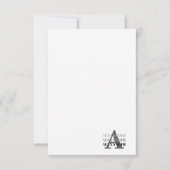 Moderne Monogram Naam Bedankkaart (Voorkant)