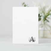 Moderne Monogram Naam Bedankkaart (Staand voorkant)