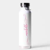 Moderne Monogram Naam Bruidsmeisje Bachelorette Ro Waterfles (Links)