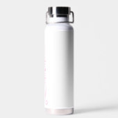 Moderne Monogram Naam Bruidsmeisje Bachelorette Ro Waterfles (Achterkant)