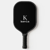 Moderne monogram naam eenvoudig aangepast pickleball paddle (Achterkant)