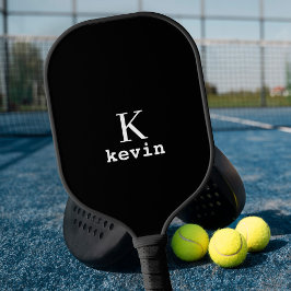 Moderne monogram naam eenvoudig aangepast  pickleball paddle