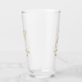 Moderne monogram naam Eenvoudige bier Glas (Rechts)