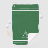 Moderne Monogram Naam, Gepersonaliseerd Golf Cadea Golfhanddoek (Insitu)