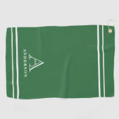 Moderne Monogram Naam, Gepersonaliseerd Golf Cadea Golfhanddoek (Horizontaal)
