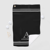 Moderne Monogram Naam, Gepersonaliseerde Golf Gesc Golfhanddoek (Insitu)