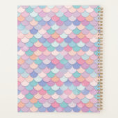 Moderne monogram naam  Glam Mermaid Trendy Planner (Achterkant)