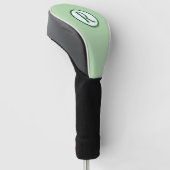 Moderne monogram naam golfheadcover (Schuin)