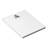 Moderne Monogram Naam Grijs Notitieblok (Schuin)