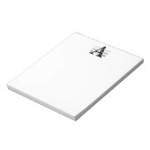 Moderne Monogram Naam Grijs Notitieblok (Linkerzijde)