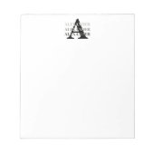 Moderne Monogram Naam Grijs Notitieblok (Voorkant)
