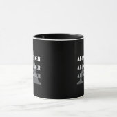 Moderne Monogram Naam Grijs Zwart Mok (Midden)