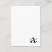 Moderne Monogram Naam Informatiekaartje (Voorkant)