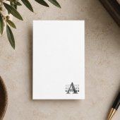 Moderne Monogram Naam Informatiekaartje