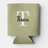 Moderne Monogram Naam + Initiaal Blikjeskoeler (Voorkant)