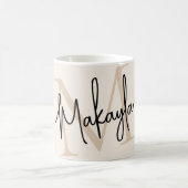 Moderne Monogram Naam Koffiemok (Center)