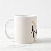 Moderne Monogram Naam Koffiemok (Links)