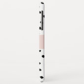 Moderne monogram naam | Pastel Roze en Zwarte Stip Case-Mate iPhone Case (Achterkant/links)