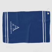Moderne Monogram Naam, Persoonlijke Golf Geschenk  Golfhanddoek (Horizontaal)