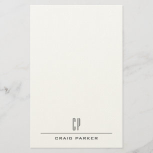 Moderne Monogram Naam Professioneel Eenvoudig Mini Briefpapier