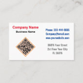 Moderne Monogram Naam - QR Minimalist Blush Roze Visitekaartje (Achterkant)