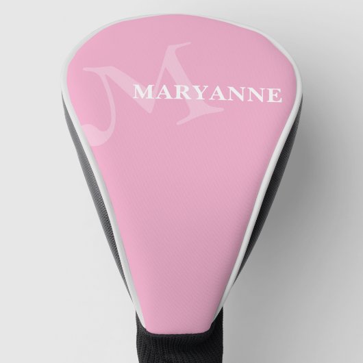 Moderne Monogram Naam Roze Golfheadcover