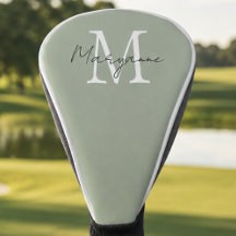 Moderne Monogram Naam Salie Groen