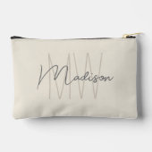 Moderne Monogram Naam Schrift Crème Etui (Achterkant)