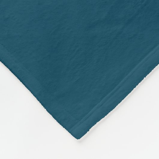 Moderne Monogram Naam Script Blauw Fleece Deken (Hoek)