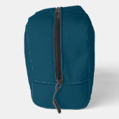 Moderne Monogram Naam Script Blauw Toilettasje (Rechts)
