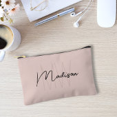 Moderne Monogram Naam Script Roze Roos Etui
