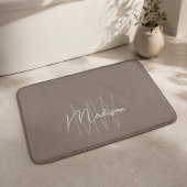 Moderne Monogram Naam Script Taupe Badmat