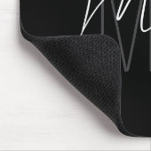 Moderne Monogram Naam Script Zwart Wit Muismat (Hoek)