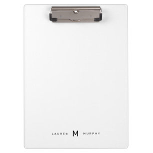 Moderne Monogram Naam Trendy Typografie Klembord